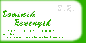 dominik remenyik business card